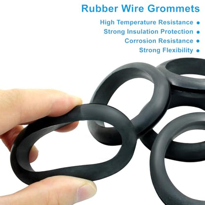 12 Pcs Rubber Grommet, 1-3/4" ID 2" Hole, Black - color: Black, size: 45mm (1-3/4 inch)