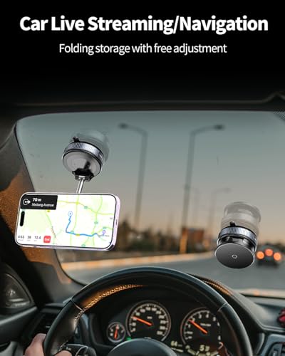 oricarmes Spinning Vacuum Magnetic Phone Holder 15W Fast Wireless Charger for All Smartphones & All Car Models Holds Like Glue on Bumpy Roads! FCC Certified car Phone Mount Magnetic