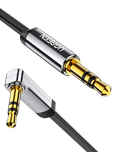 UGREEN 3.5mm Audio Cable, Stereo Aux Cord, 90 Degree Right Angle, 6FT - size: 6FT