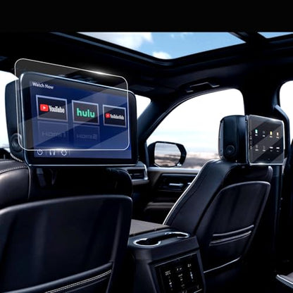 2PCS Screen Protector for Yukon Rear Entertainment 2021-2025 GMC Yukon Denali/Chevy Tahoe/Suburban 12.6-Inch Rear Seat Media Display Accessories, 9H Anti-scratch & No Glare Tempered Glass Screen Cover - color: 2021-2025 GMC Yukon Denali/Chevy Tahoe/Suburb