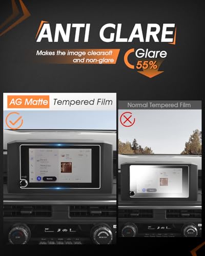 CDEFG Matte Anti Glare for 2025 2026 Toyota Tacoma Screen Protector, 8 Inch Touchscreen, 2024-2026 Tacoma (SR, SR5, TRD PreRunner) Accessories Tempered Glass - color: Tacoma 8 Inch Matte