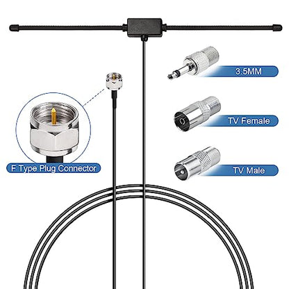 Bingfu FM Radio Dipole Antenna for Stereo Receiver Indoor Pioneer Onkyo Yamaha Marantz Bose Wave Music System Home FM Radio AV Audio Video Home Theater Receiver
