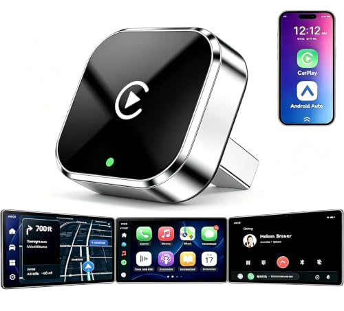 Wireless CarPlay Adapter, 2026 Upgraded Wired to Wireless CarPlay - color: Silver