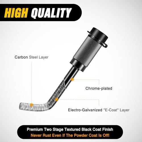 Nilight 1/2" & 5/8" Anti-Theft Lockable Trailer Hitch Lock Pin | Keyed Unique Weatherproof Anti-Theft Lockable Fits 2" 2-1/2" & 1-1/4"Receiver Tow Truck Boat Bike Truck Black - color: Hitch Lock Pin 1/2" & 5/8" Black