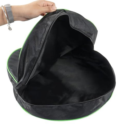 Klmnop 15.7 Inch Jumper Cable Bag - Round Waterproof Storage Bag, Organizer for EV & Garden Hoses (Black)