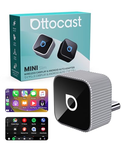OTTOCAST Mini Cube 3.0 USB C Wireless CarPlay & Android Auto Adapter 2026– Plug & Play, Fast Auto-Reconnect (Silver) - color: Silver, size: USB C