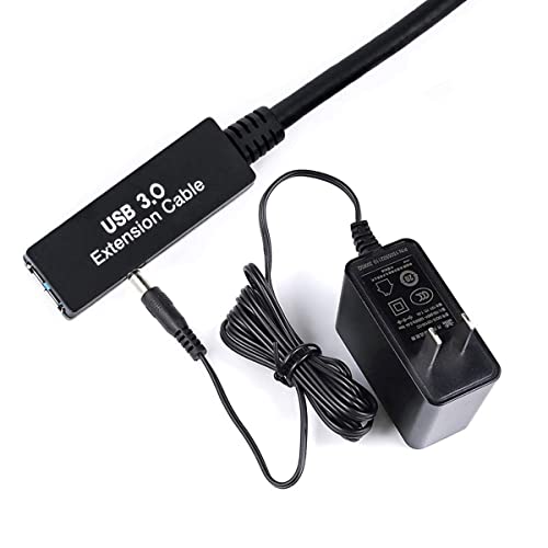 100FT USB 3.0 Active Extension Cable, USB 3.0 Extension Cord A-Male to A-Female, With High-Speed Data Signal Amplifier, Compatible With Quest 3,VR,Rift,360 Kinect,Xbox,Webcam,PS4, HD Camera or More - size: 100FT Active