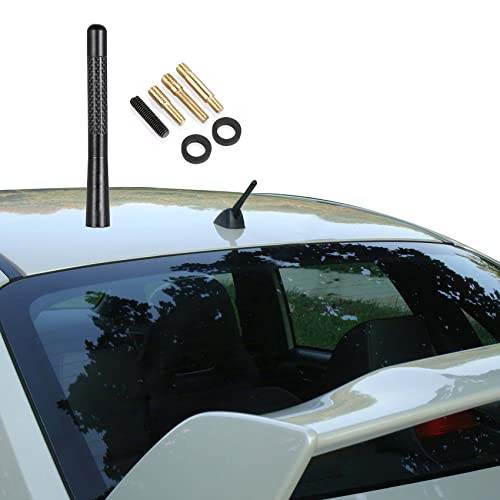 4.7 Inch Carbon Fiber Short Automotive Antenna, Short Carbon Fiber Radio Antenna, Carbon Fiber Antenna, Universal Car Antenna Replacement for Most Vehicles - color: Carbon Fiber