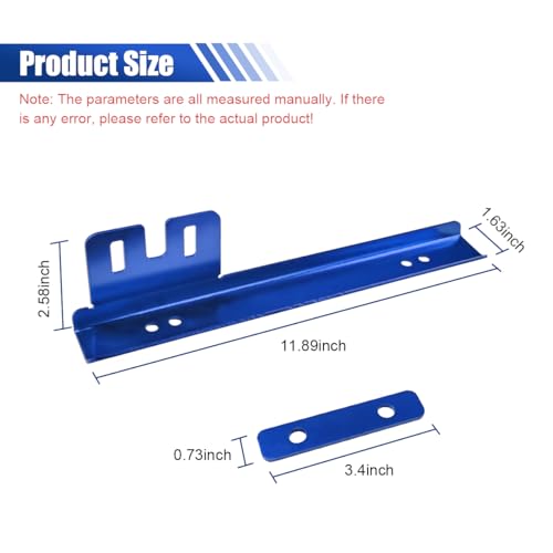 Car License Plate Bracket Holder, Aluminum Front Bumper License Plate Relocator Frame Holder Bar, License Plate Mount Bracket Kit with Bolts and Nuts, Universal License Plate Holder (Blue) - color: Blue