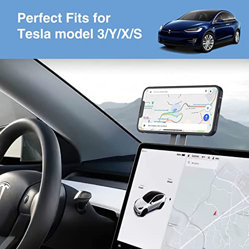 Magnetic Laptop Phone Holder Mount for MagSafe iPhone 18/17/16/15/14/13 - color: Black