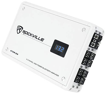 Rockville Atom 8W White 8-Channel Marine/Boat Amplifier Amp - color: White