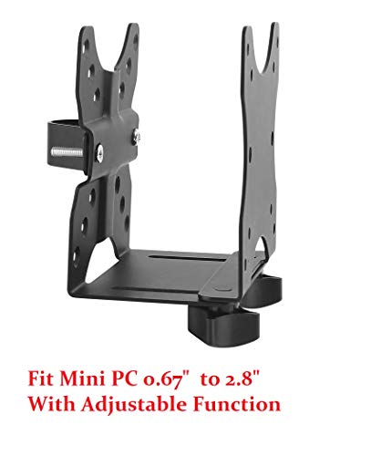 Mount Plus MP-CPB-1 Thin Client | Mac mini | Intel NUC | Game Console | VESA Mount to Save Space by Mounting Thin Client PC to Back of Monitor, Small TV, Monitor Arm, Stand Pole, Under Desk