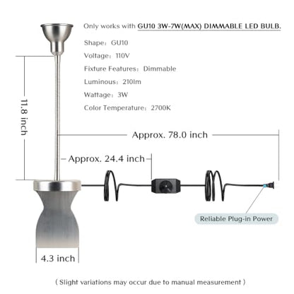 Solfres Patented Innovative Design Headboard Reading Light. No Drilling Golden Book Light for Bedtime Reading. Dimmable LED Book Reading Lamp with Bulb. Movable & Flexible, Silver - color: Silver, size: M