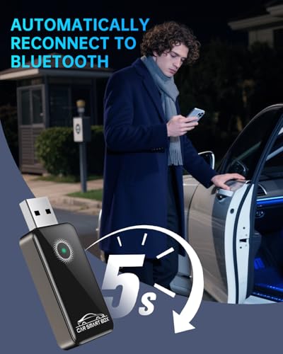 TiMOVO Wireless CarPlay Adapter, Automatic Connection, Smooth & Stable