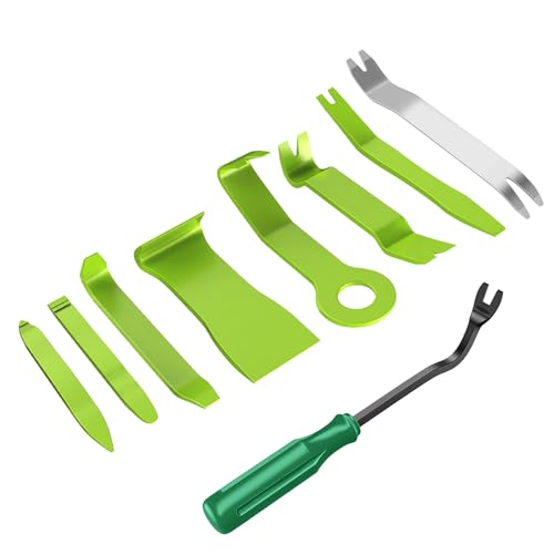GOOACC 9PCS Auto Trim Removal Tool Kit Green - color: 9pcs Trim Removal Tool Green