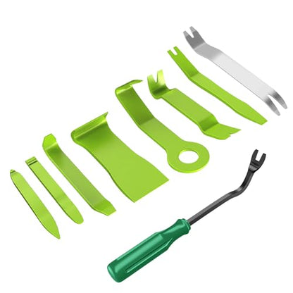 GOOACC 9PCS Auto Trim Removal Tool Kit Green - color: 9pcs Trim Removal Tool Green