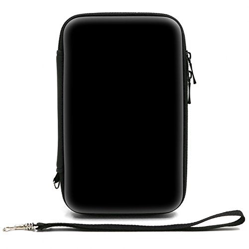 ADVcer 3DS Case, EVA Waterproof Hard Shield Protective Carrying Case with Detachable Hand Wrist Strap Compatible with Nintendo New 3DS, 3DS, 2DS XL or DSi, DS Lite, Black - color: Black