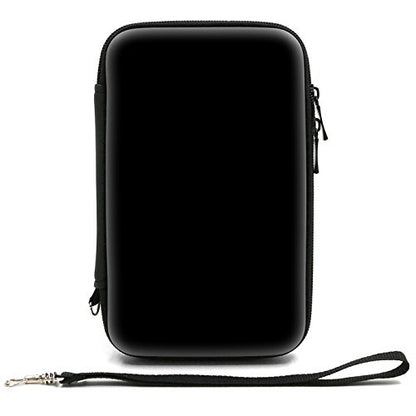 ADVcer 3DS Case, EVA Waterproof Hard Shield Protective Carrying Case with Detachable Hand Wrist Strap Compatible with Nintendo New 3DS, 3DS, 2DS XL or DSi, DS Lite, Black - color: Black
