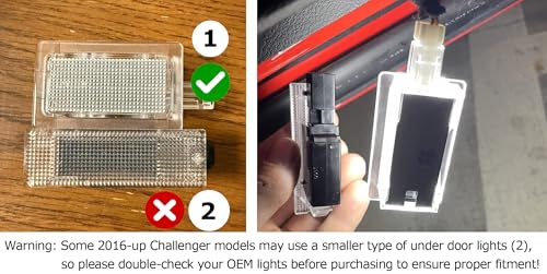 iJDMTOY Xenon White 18-SMD Full LED Under Side Door Courtesy Lights, Footwell Lights, Compatible with Dodge Charger Challenger Dart Stratus Magnum Avenger, Chrysler 200 300 Sebring - style: Xenon White