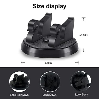Dashboard Phone Holder for Car Vertical Horizontal 360 Rotate,Cell Phone Holder for Car Compatible with i-Phone Samsung Android Smartphones GPS Devices for Various Dashboards(1PC,Black)