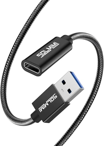 USB-C to USB 3.0 Adapter (20cm), USBC Female to USB Male Adapter, USB-A to USBC Convertor Compatible with iPad 2018,Samsung Galaxy Note 10 S21 S20 S20+ 20+ Ultra(Net Cord Length 15cm) - size: 20CM/0.65FT