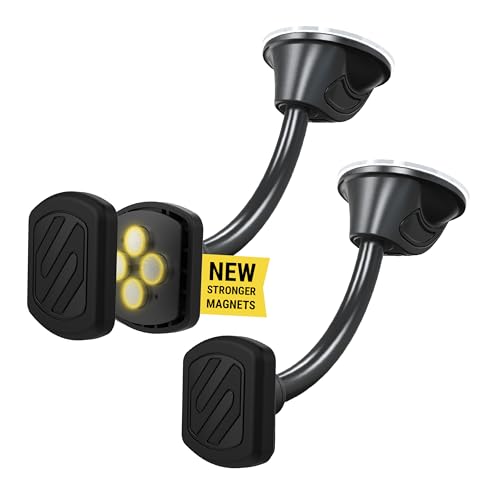 Scosche MXWDL Magnetic Cell Phone Holders for Your Car Dash/Windshield, Suction Cup Phone Holder Car Mount with Extra Strong Magnet, Thick Metal Plate Compatible with iPhone, Samsung and More, 2 Pack - size: 2 Pack, style: Extra Strength - Flex Window / D