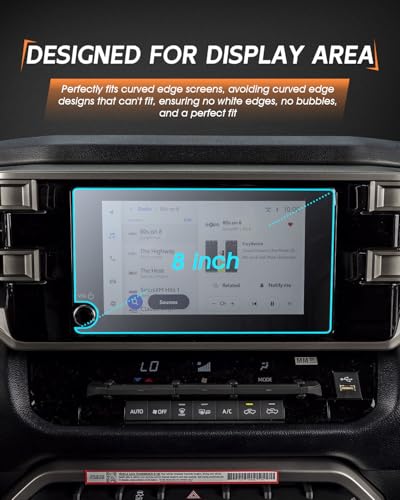 CDEFG For 2025 2026 Toyota Tundra Screen Protector - 8 Inch Matte Anti Glare Tempered Glass - 2023 2024 2025 2026 Tundra (SR, SR5) Touchscreen Accessories - color: Tundra 8 Inch Matte