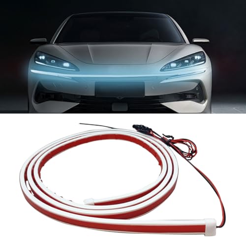 71 Inch Exterior Car LED Hood Light Strip, 12V LED Strip Light, Blue - color: Blue