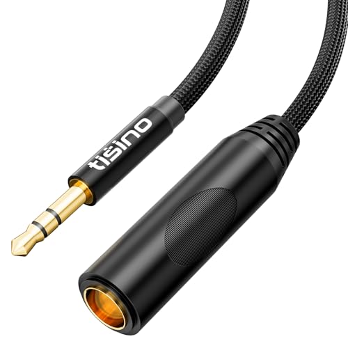 Tisino Female 1/4" to 3.5mm Male Stereo Audio Adapter Cable, 10ft/3m - size: 10 feet