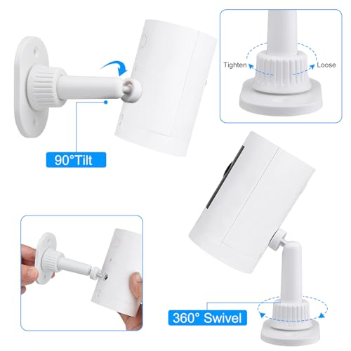 2Pack Adhesive Wall Mount Compatible with Ring Outdoor Cam (Stick Up Cam) and Outdoor Cam Plus and Indoor Cam (1st Gen) Camera,360 Degree Adjustable Mounting Bracket for Surveillance Camera