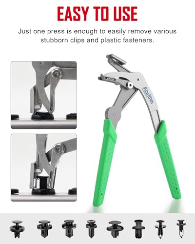 Car Clip Pliers, Panel Clip Removal Pliers, Professional Plastic Fastener Removal Tool for Removing Automotive Fasteners Clips Without Damage Green - color: Green