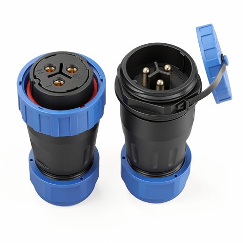 3 Pin TY28 Waterproof Docking Connector Threaded Coupling Quick Connect Power Transmission for Communication Control System - color: Docking Inverted, size: 3Pin 45A