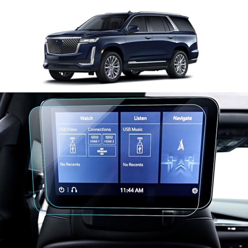 Cadillac Escalade Screen Protector for 2021 2022 2023 2024 2025 2026 Cadillac Escalade & Yukon Denali & Tahoe Suburban Rear Seat TV Touchscreen Protector Film Tempered Glass Anti Glare 12.6’’-2 Pack - color: 2pcs for Escalade Rear-seat