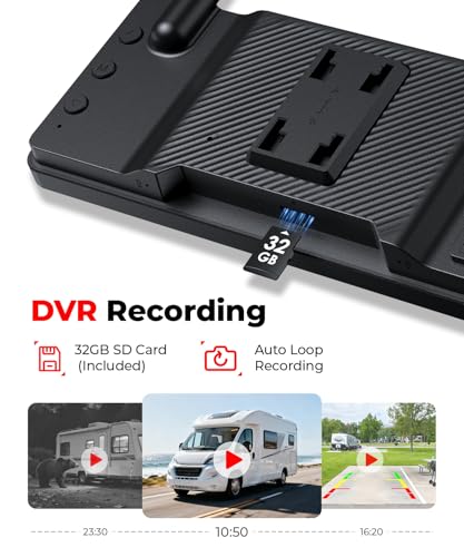 7.2" 1080P Solar Magnetic Wireless Backup Camera with Spilt-Screen Monitor - size: 7.2 inch