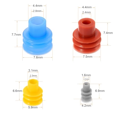 600Pcs Weather Pack Connector Wire Seals, Metric-Pack Seals, Cavity Plugs - color: 600pcs Wire Seals