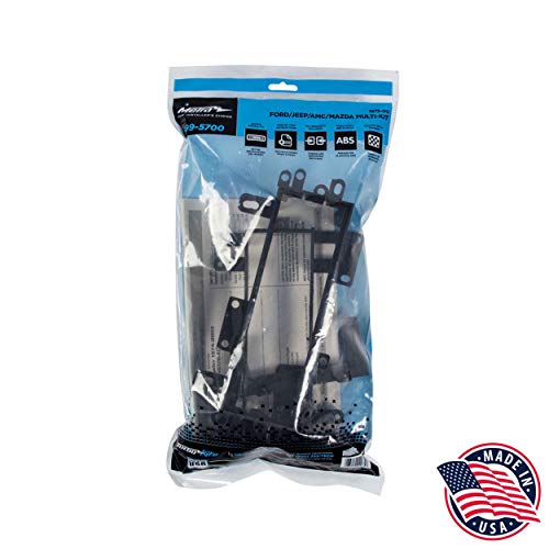 Metra 99-5700 Installation Multi-Kit for 1975-2000 Ford/Jeep/Lincoln/Mazda/Mercury Vehicles (Black) & Metra 70-1002 Radio Wiring Harness for Jeep/Eagle 1988-96 Power/4 Speaker - style: Kit + Wiring Harness
