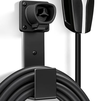 EV Charger Holder - Tesla Connector, Nozzle Holster Dock and J-Hook Combination, EV Cable Holder Wall-Mount Electric Vehicle Charger - size: For Tesla