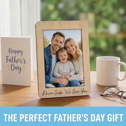 Hangwoous Car Visor Picture Frame, Drive Safe I Love You Visor Clip, Car Picture Holder, Drive Safe Car Visor Clip, Fathers Day Keepsake, Car Picture Frame, Cars Photo Holder - color: Drive Safe We Love You