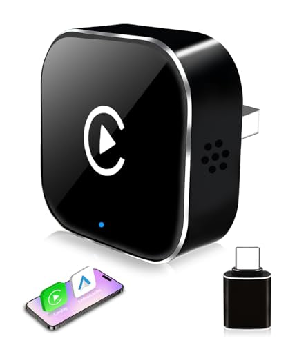 2 in 1 Mini Wireless Car Play Adapter with Apple CarPlay Adapter