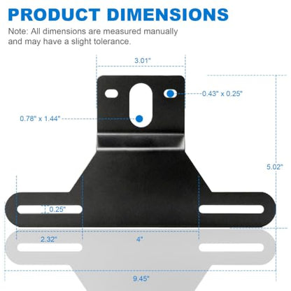Trailer License Plate Bracket, Heavy Duty Stainless Steel Adjustable Holder