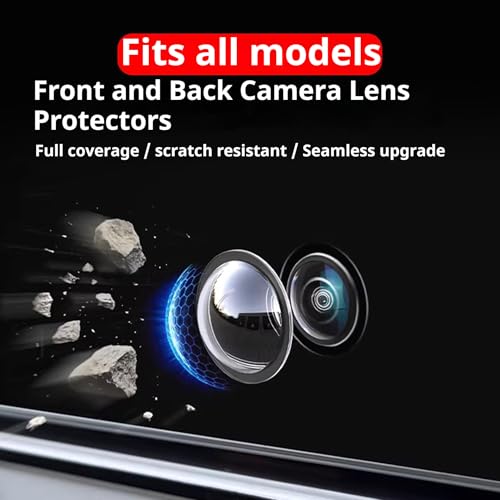 2 Pack Car Camera Protective Cover 360 Degree Lens Shield with Adhesive No Damage Installation Anti Scratch Universal for All Vehicles Car Accessory