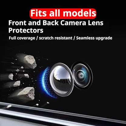 2 Pack Car Camera Protective Cover 360 Degree Lens Shield with Adhesive No Damage Installation Anti Scratch Universal for All Vehicles Car Accessory