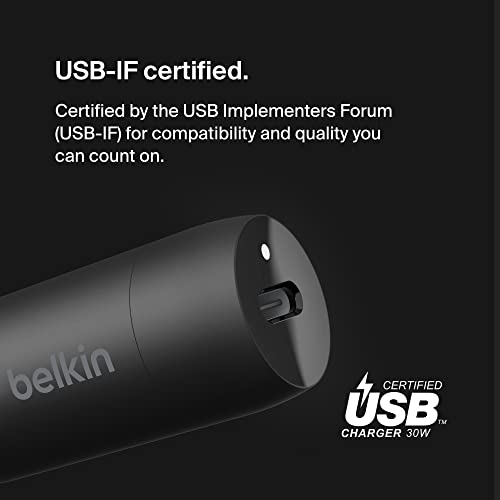 Belkin Boost↑Charge™ 30W Compact Fast Car Charger w/USB-C Power Delivery Port for iPhone 16, 16 Pro, 15, 15 Pro, Galaxy S25, S24, Note, Pixel 9 & More - Black(Pack of 6) - size: Pack of 6, style: Charger