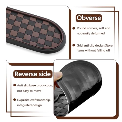 Huakaile Multifunctional Car Anti-Slip Mat with Rotatable Auto Phone Holder, Universal Car Dashboard Mat with Temporary Parking Number, Vehicle Mount Anti Skid Pad for Sunglasses Keys Gadgets (Gray)