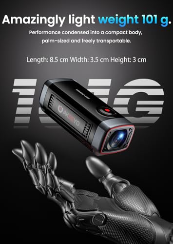 AKEEYO -710Pro EIS 오토바이 카메라, 4K28FPS 20MP Wi-Fi 대시 캠, IP66 울트라 HD 방수 오토바이 헬멧 카메라, 142° 광각 뷰 야간 시야, 64GB 카드, G-센서, 주차 모드