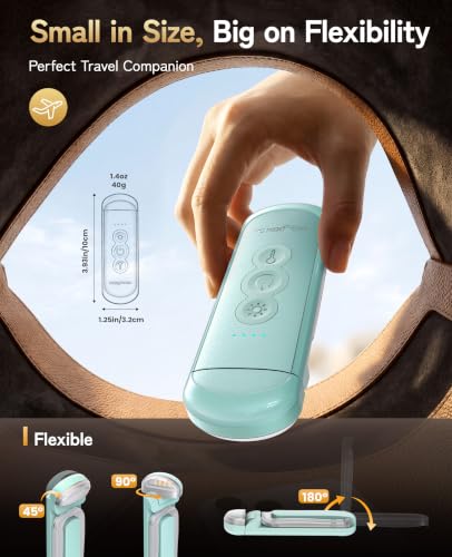 HIONXMGA Rechargeable Book Light,Clip-On Reading Light for Books in Bed - color: Mint