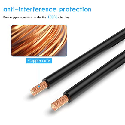 EKYLIN 65FT 20M Car Video Extension Cable 4Pin Aviation for CCTV Rearview Camera Truck Trailer Camper Bus Motorhome Vehicle Backup Monitor Waterproof Shockproof System - size: 65 ft