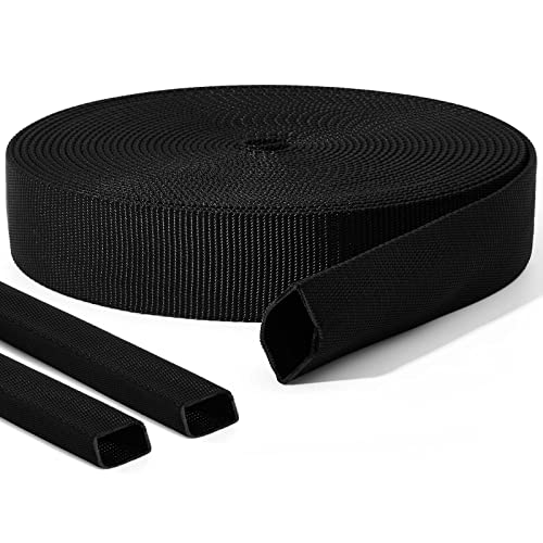 Hanaive 26 Ft Nylon Hydraulic Hose Protector Sleeve Cover,1 Inch Id - size: 1 Inch ID