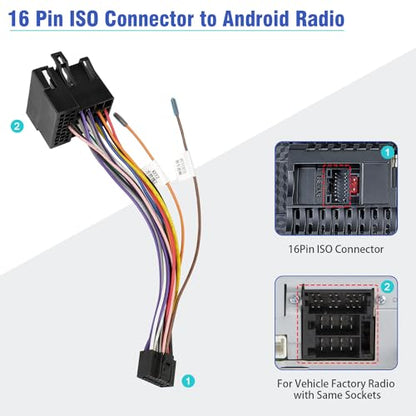 Radio Stereo Wiring Harness Adapter Replacement for Hyundai Kia - style: 16P-36P for Hyundai/Kia 09-12