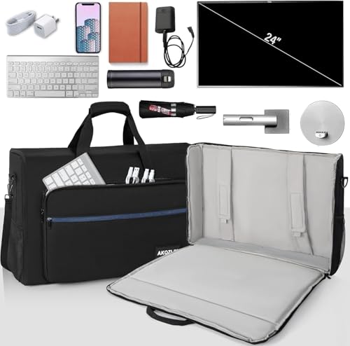 AKOZLIN 24 inch Monitor Carrying Case, Padded Monitor Bag, TV Travel Case - size: For 19"- 24" Screen